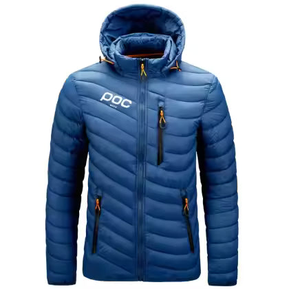 Campera hombre nylon inflada con capucha POC